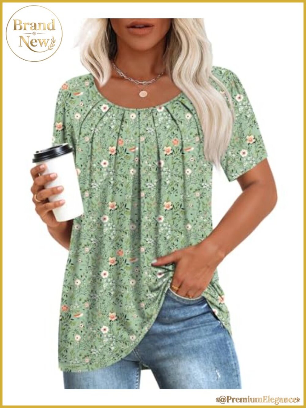 Womens Summer Tunic Top Pleated Casual Shirt 95% Rayon